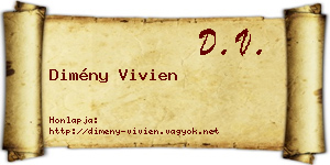 Dimény Vivien névjegykártya